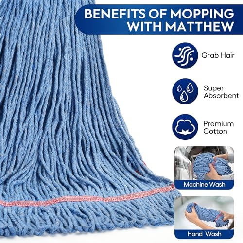 Matthew Commercial Mop - 3 Sets with Replacement Heads