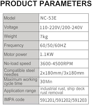 1100W Electric Needle Scaler for Rust and Paint Removal 1