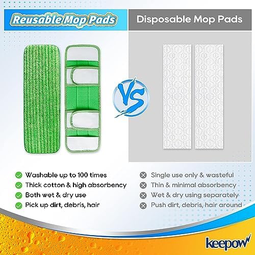 KEEPOW Extra Large Swiffer XL Dry Pads Refills 8 Pack
