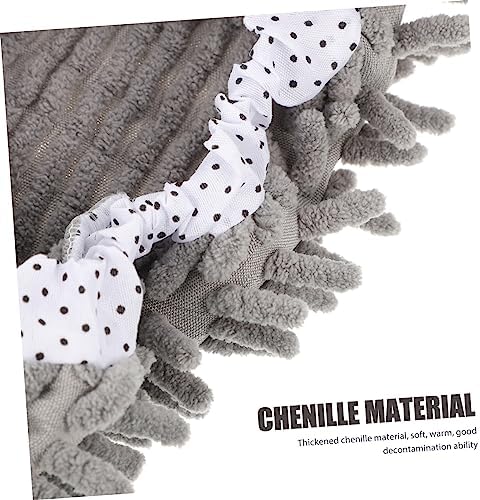Ipetboom 2 Pairs Chenille Mop Slippers for Floor Cleaning
