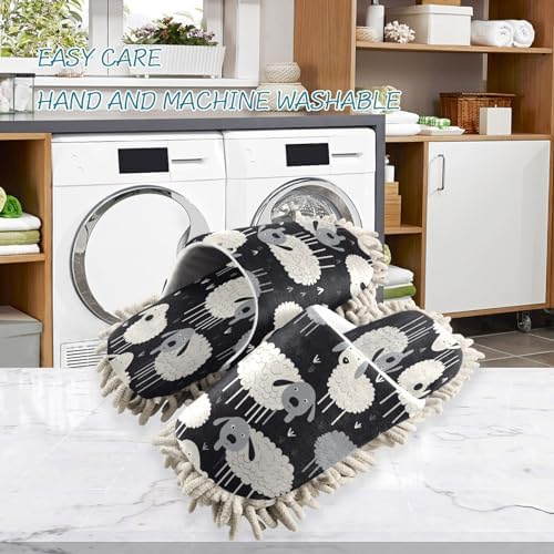 Bulletgxll Cartoon Sheep Cleaning Slippers