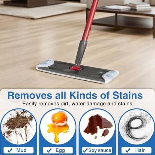 LAIZAA Mop Pads Replacements for O-Cedar H2prO Mop System 4 Pack