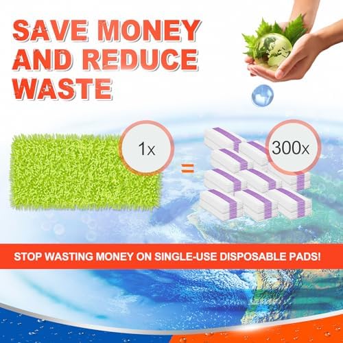 DR DAPPER 6 Pack Reusable Mop Pads for Swiffer Wet Jet