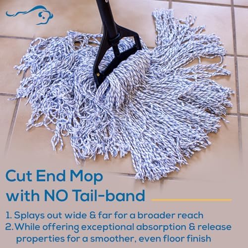 KLEEN HANDLER Cut End Finish Mop Heads 125 Universal 24-Pack