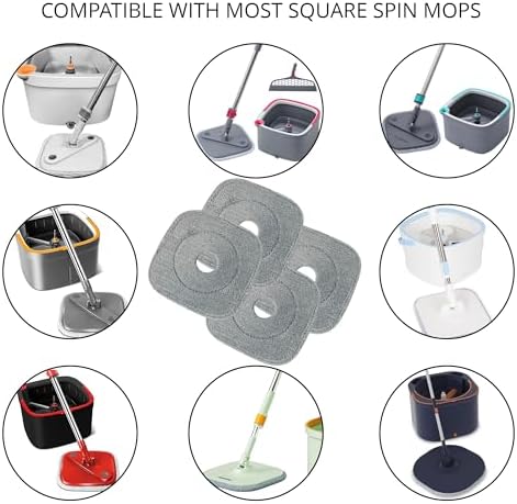 True Tidy 2-Pack 9 Inch Microfiber Mop Pads for SPIN-800