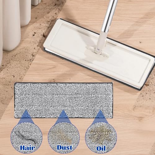 14 Pack 13 x 49 Microfiber Mop Pads - Reusable Washable