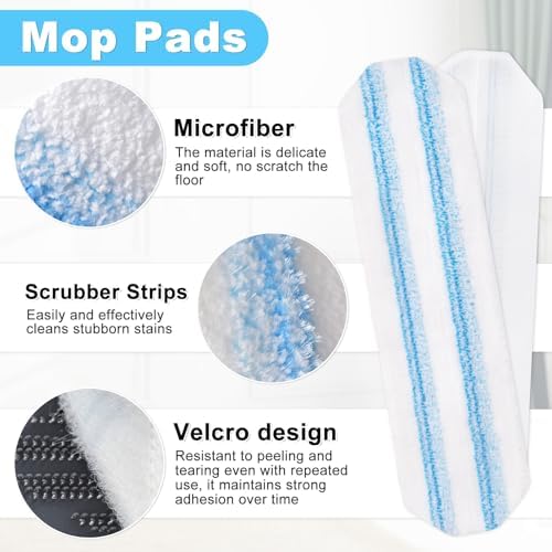DLAIMI Mop Replacement Pads Handle Set