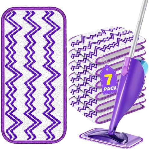 7-Pack Reusable Mop Pads for Swiffer WetJet 12 Spray Mop