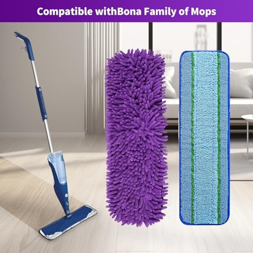 10 Pack Microfiber Mop Pads for Bona Washable Reusable
