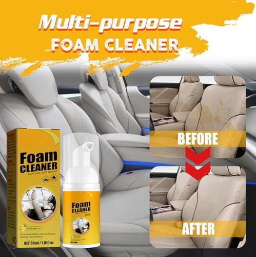 Premium Multi-Purpose Foam Cleaner for Car Steering Wheel and More