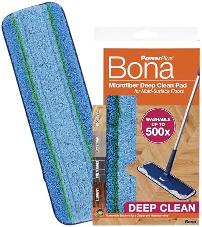 Bona Mop Microfiber Deep Cleaning Pad - 1-Pack - Dual Zone Design
