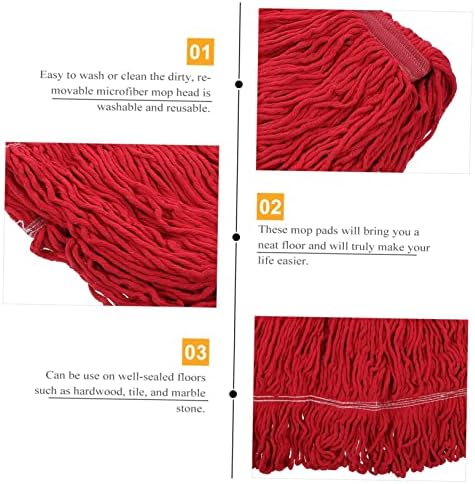 PACKOVE Cotton Yarn Mop Head Replacement Reusable No Lint