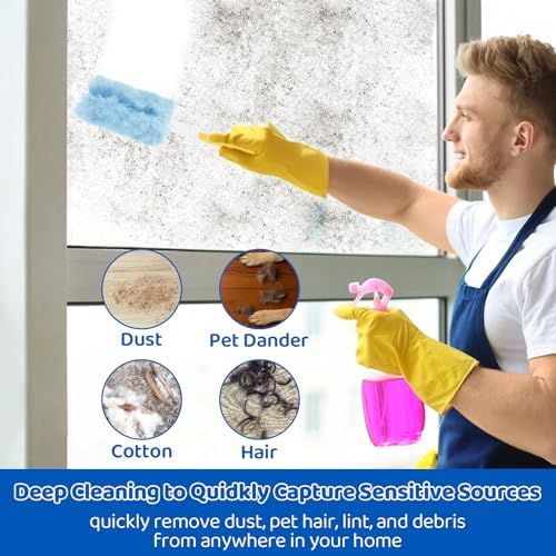JMIATRY 50PCS Swiffer Duster Refills 360 Degree Heavy Duty