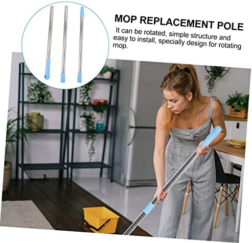 Ipetboom 1set Detachable Stainless Steel Mop Rod Replacement
