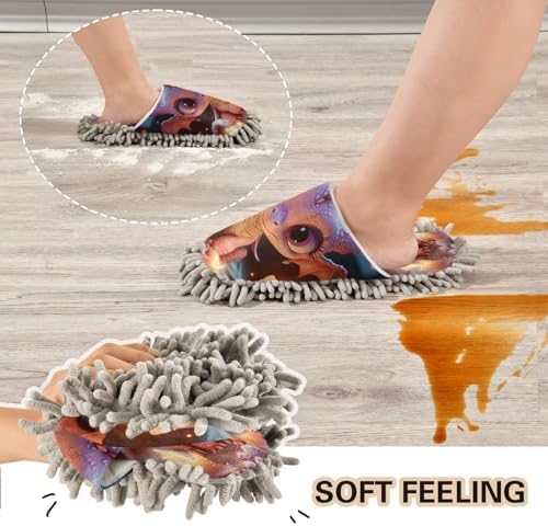 Zhirexin Microfiber Mop Slippers for Men Women
