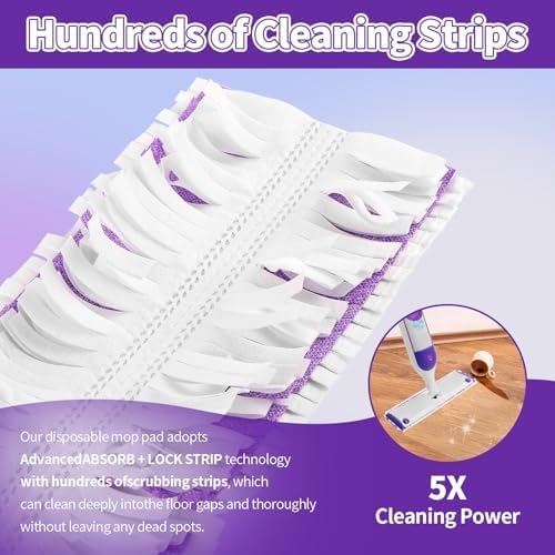 10 Pack ZHAYAO Swiffer Power Mop Refills Unscented Multi-Surface Mopping Pads