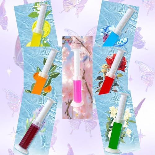 7 Scent Toilet Gel Cleaner with Cute Flower Stamps 98 Count