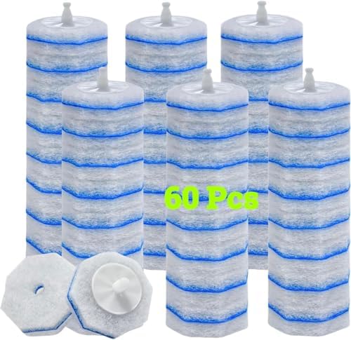 60 Count Toilet Bowl Wand Refills for Most Toilet Brushes 1