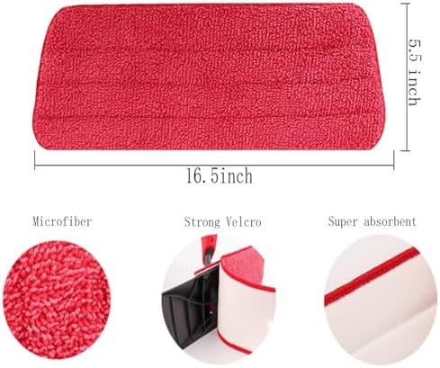 JAWAGA 8 Pack Microfiber Mop Replacement Pads