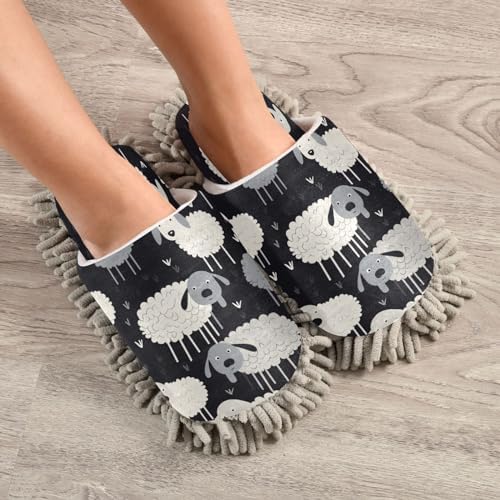 Bulletgxll Cartoon Sheep Cleaning Slippers