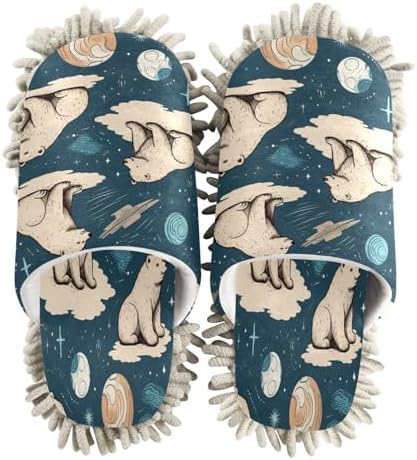 Bulletgxll Mopping Slippers for Men Women - Washable and Dust Free