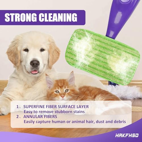 4 Pack Reusable Mop Cloths for Swiffer Wet Jet Mops - Green