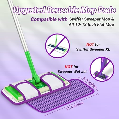 Reusable Mop Pads for Swiffer Sweeper Mops 3 Pack