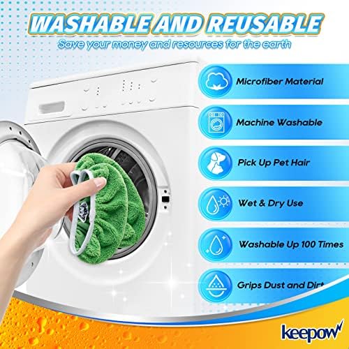 KEEPOW Reusable Wet Pads for Swiffer Mop 16 Pack