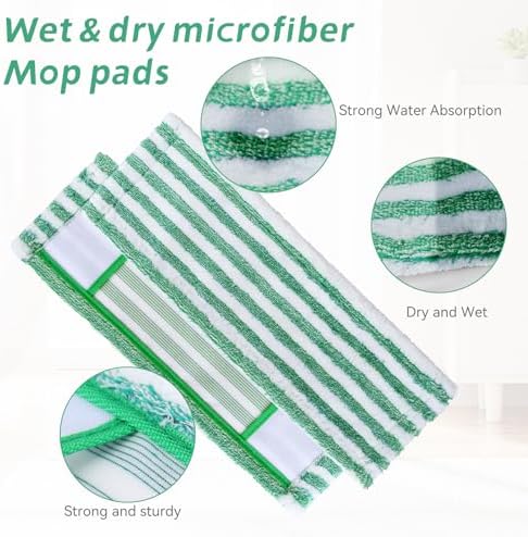 GreeSuit 6 Pack Mop Pad Refills for Libman Wet Dry Mop