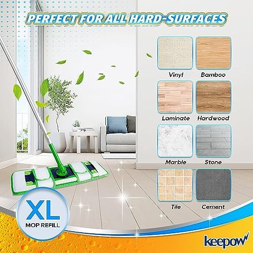 KEEPOW Extra Large Swiffer XL Dry Pads Refills 8 Pack