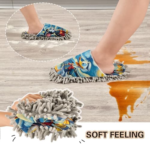 Zhirexin Starry Night Kitchen Cleaning Slippers
