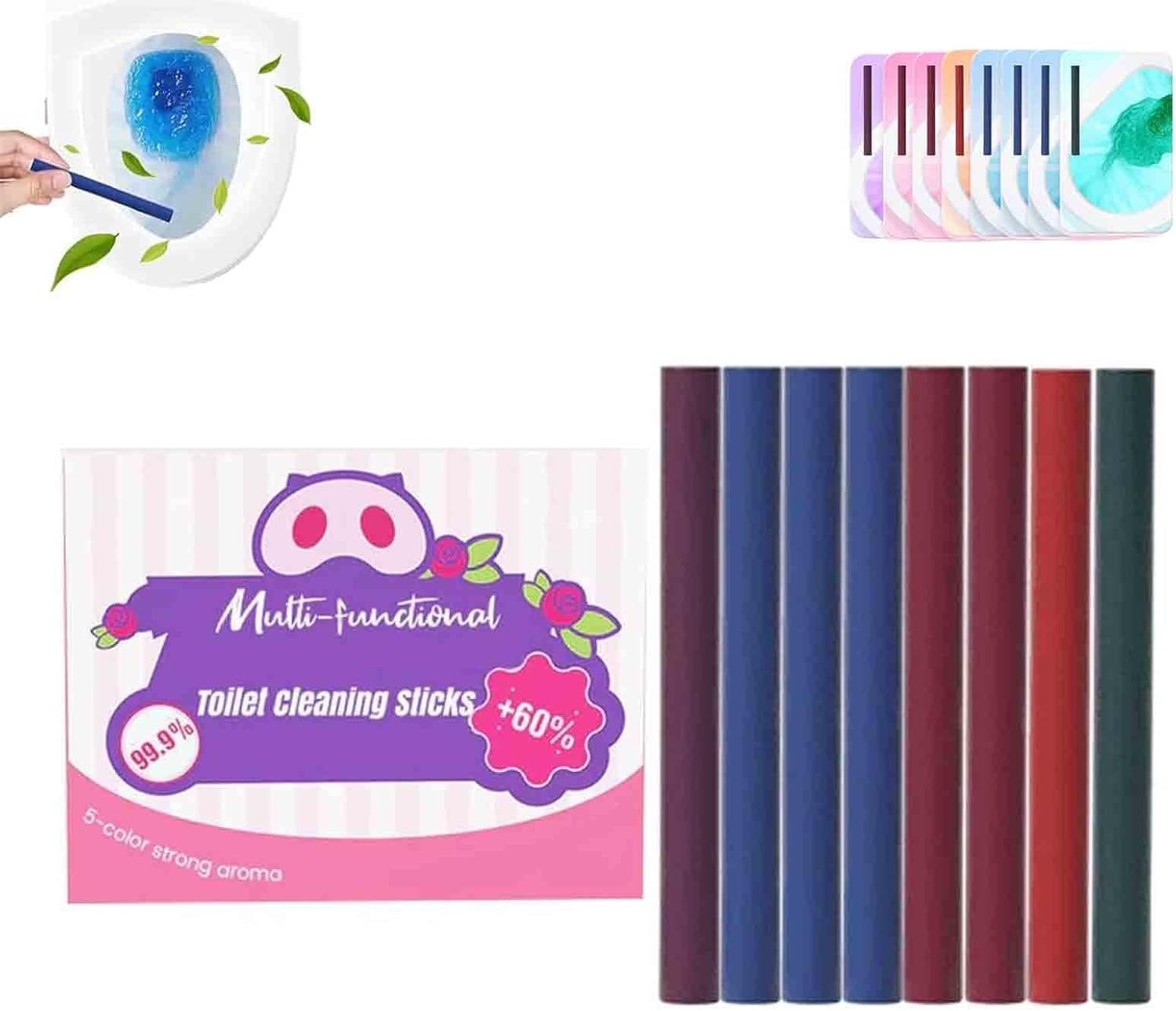 Kortyio Toilet Cleaning Sticks 3 in 1 Multi-Functional Continuous Cleaner