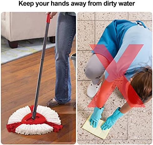 8Pack Spin Mop Heads Replacements Microfiber Easy Wring Clean