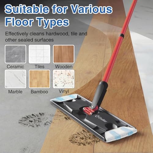 LAIZAA Mop Pads Replacements for O-Cedar H2prO Mop System 4 Pack