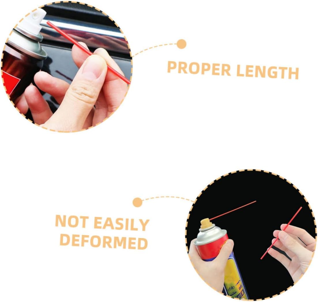 HOMSFOU 200Pcs Rust Remover Tubes with Spray Nozzles for Aerosol Cans