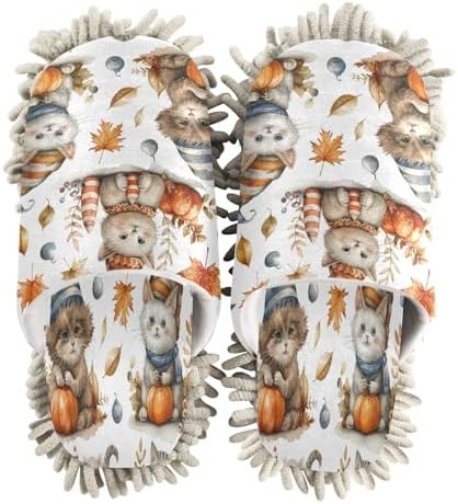 Zhirexin Halloween Cleaning Mop Slippers