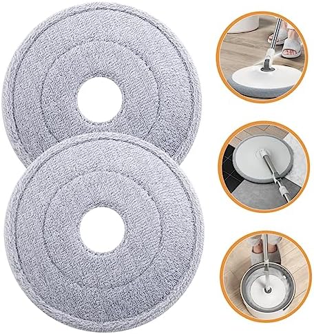 Ipetboom 2pcs Round Mop Refill for Hardwood Tile Floors