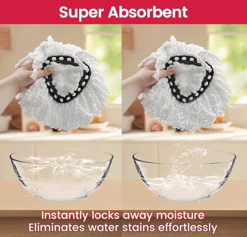 Dovcleing Mop Heads Replacement 6Pack for O Cedar Easy Wring Spin Mop