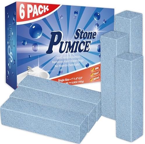 FAZMoss 6Pack Pumice Stone - Toilet Grills Cleaner