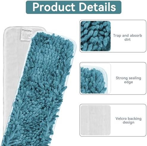 4 Pack 18 Inch Microfiber Chenille Mop Pads for Bona Mops