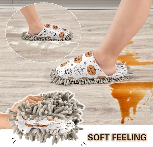 Zhirexin Halloween Pumpkin Cleaning Slippers 1