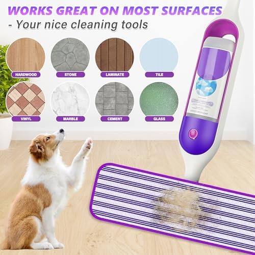 ILAVCLEAN Reusable Mop Pads Refills 12PCS for Swiffer Power Mop