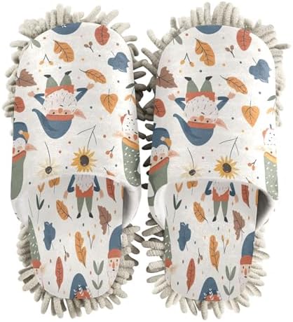 Zhirexin Thanksgiving Cleaning Slippers with Microfiber Mop Pads 1