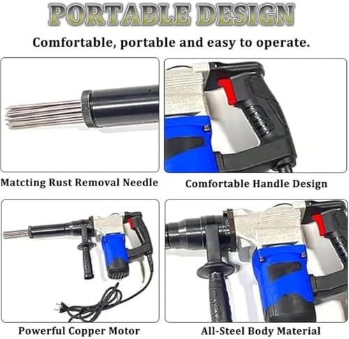 HEAXIY Electric Needle Scaler for Rust and Weld Slag Removal