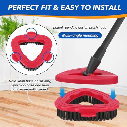 O Ceda EasyWring 1-Tank Scrub Brush Head Replacement - 2 Pack Hard Bristle