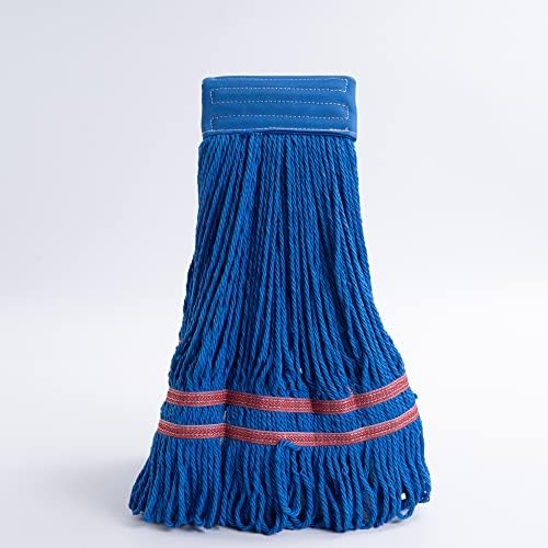 Matthew Cleaning Microfiber String Mop Head Replacement - 3 Pack Blue