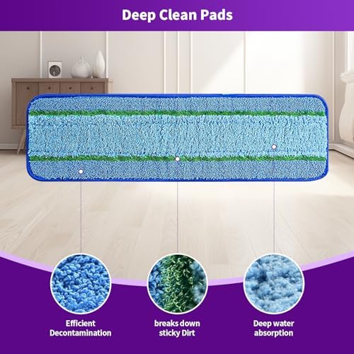 10 Pack Microfiber Mop Pads for Bona Washable Reusable