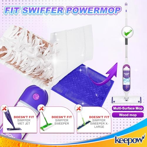 KEEPOW Disposable Mop Pads Refills 5 Pack Brown