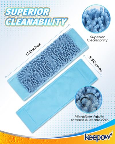 KEEPOW 4 Pack Microfiber Steam Mop Pads for Wagner 905e915e925e