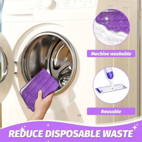 4 Pack Reusable Microfiber Mop Pads for PowerMop